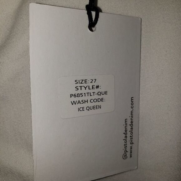 Pistola White Distressed Frayed Hem Skinny Jeans - Picture 7 of 10